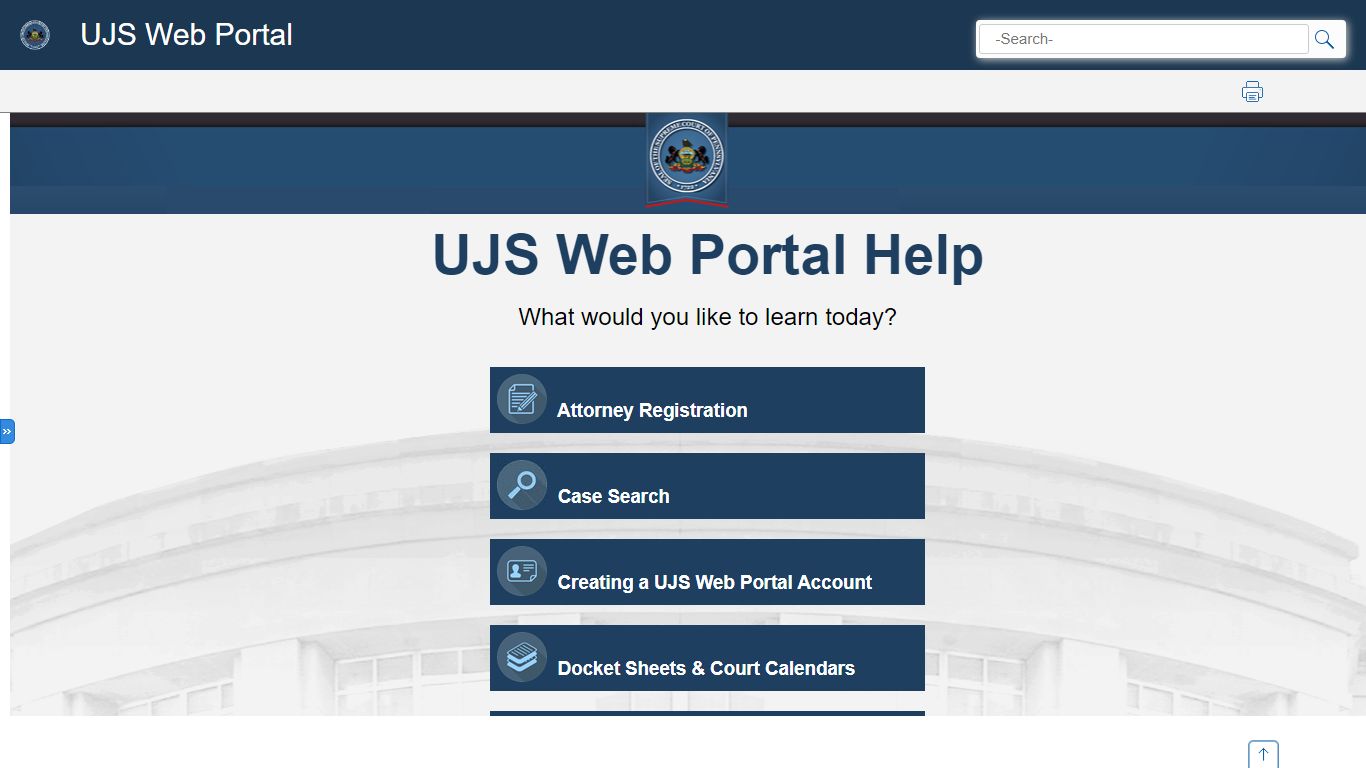 UJS Web Portal - Judiciary of Pennsylvania